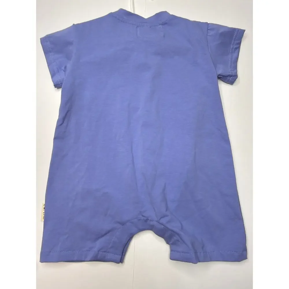 Earthe Baby Periwinkle Short Sleeve Romper One Piece Minimalist Boutique